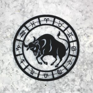 Boğa Burcu Metal Duvar Dekoru