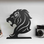 Aslan Burcu Metal Masaüstü Dekoru