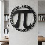 Pi Sayısı Sembol Metal Duvar Dekoru
