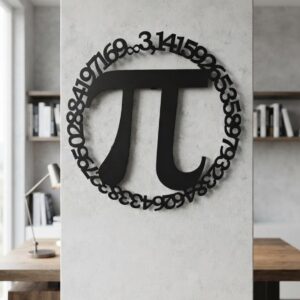 Pi Sayısı Sembol Metal Duvar Dekoru
