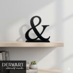 Ve (&) Sembolü Metal Masaüstü Dekor | Ampersand Masa Süsü