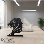 Aslan Burcu Metal Masaüstü Dekoru