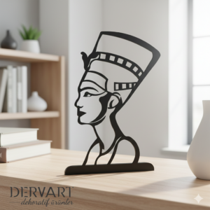 Antik Mısır Kraliçesi Nefertiti Kleopatra Metal Masaüstü Dekoru