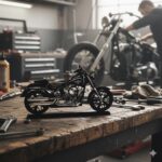 Cruiser Motosiklet Metal Masaüstü Dekor