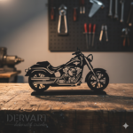 Cruiser Motosiklet Metal Masaüstü Dekor