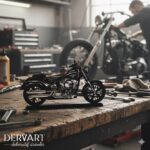 Cruiser Motosiklet Metal Masaüstü Dekor