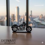 Cruiser Motosiklet Metal Masaüstü Dekor
