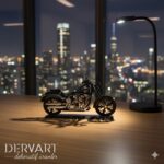 Cruiser Motosiklet Metal Masaüstü Dekor
