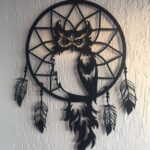 Rüya Kapanı Metal Duvar Dekoru - baykuş duvar süsü