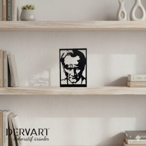 Atatürk Portre Metal Masaüstü Dekoru