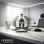 Sparta Miğferi Metal Masaüstü Dekoru